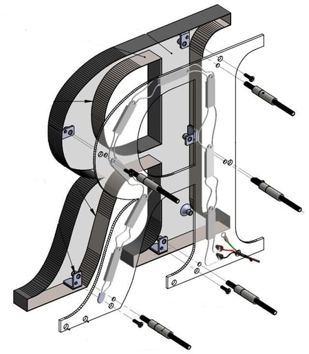 Fabricated Metal Halo Lit Product Specifications, Mounting, and ...